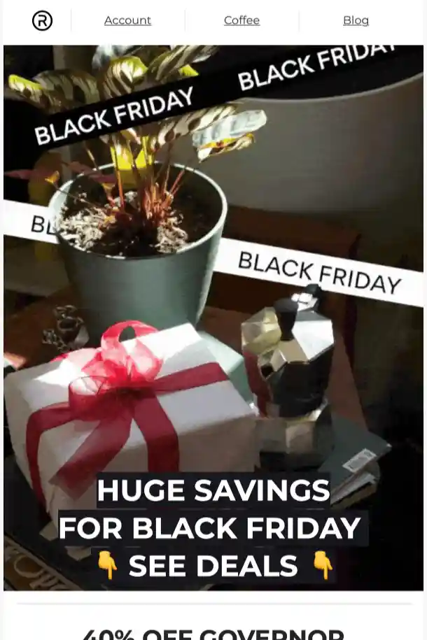 Rosso Email Black Friday